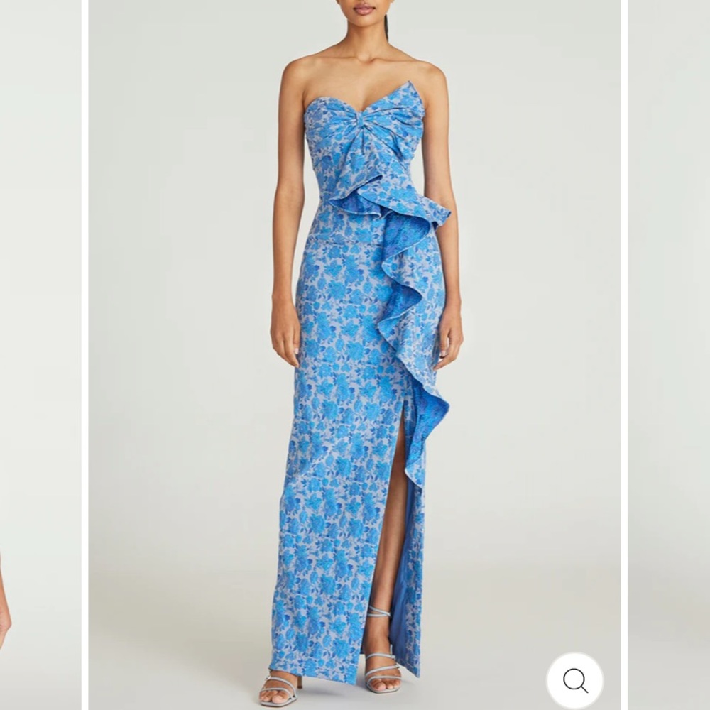 Theia Asha Column Bow Gown